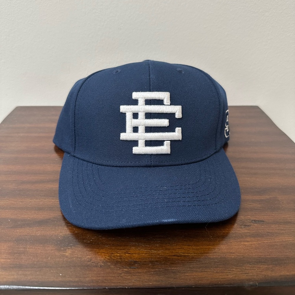 Eric Emanuel Navy Blue Baseball Cap with White Logo